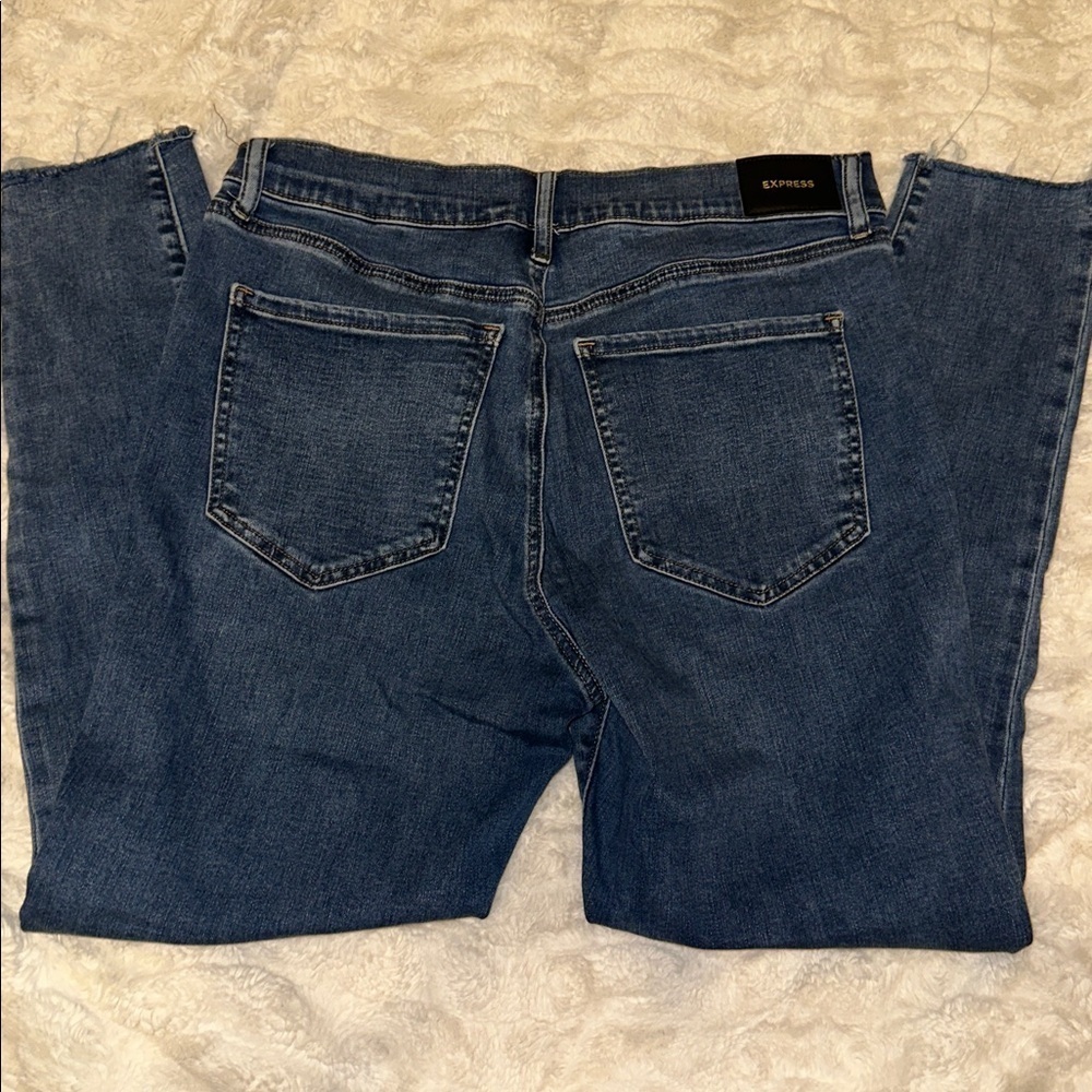 Express Blue Skinny Jeans with Tapered Fit